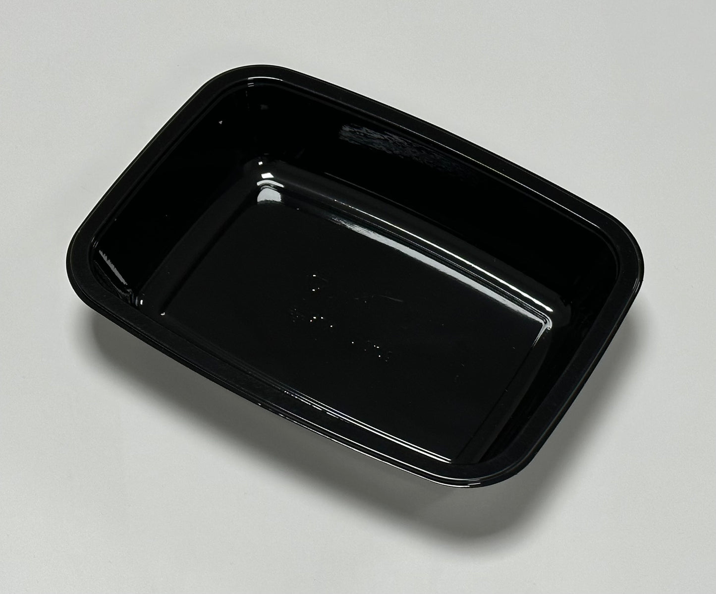 APET Siegelschale, 1-teilig, 173 x 129 x 35 mm, 0,5l, schwarz und transparent, 1-0416, 500 Stück