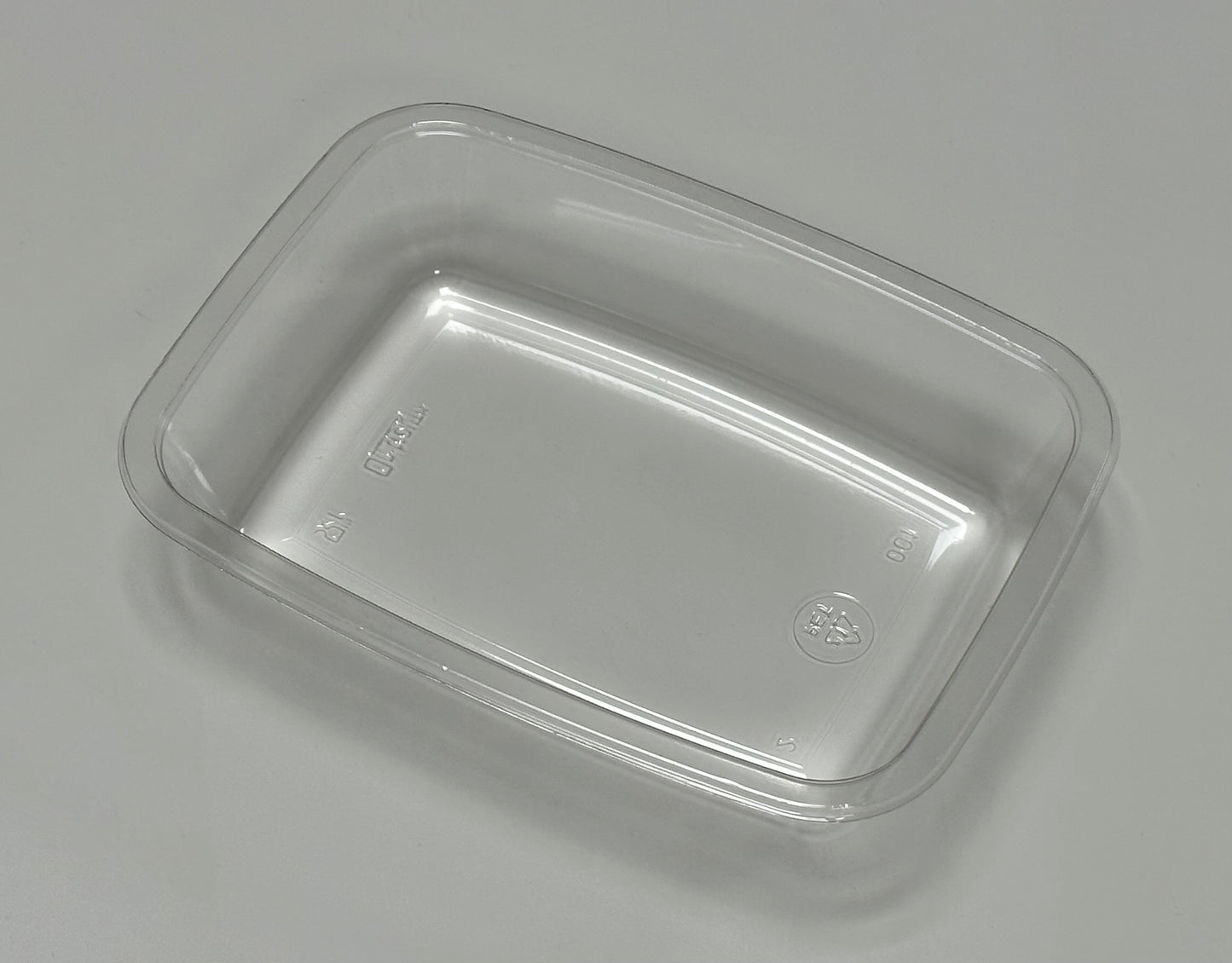 APET Siegelschale, 1-teilig, 173 x 129 x 35 mm, 0,5l, schwarz und transparent, 1-0416, 500 Stück