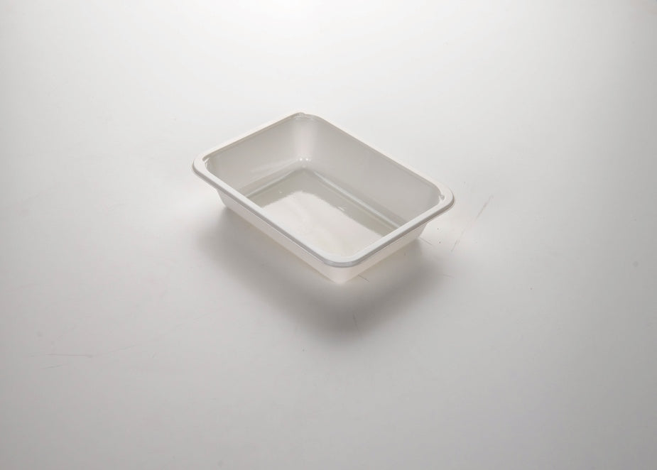 CPET sealing tray, black and white, 1 piece, 171 x 127 x 40 mm, 1-0424, 612 pieces