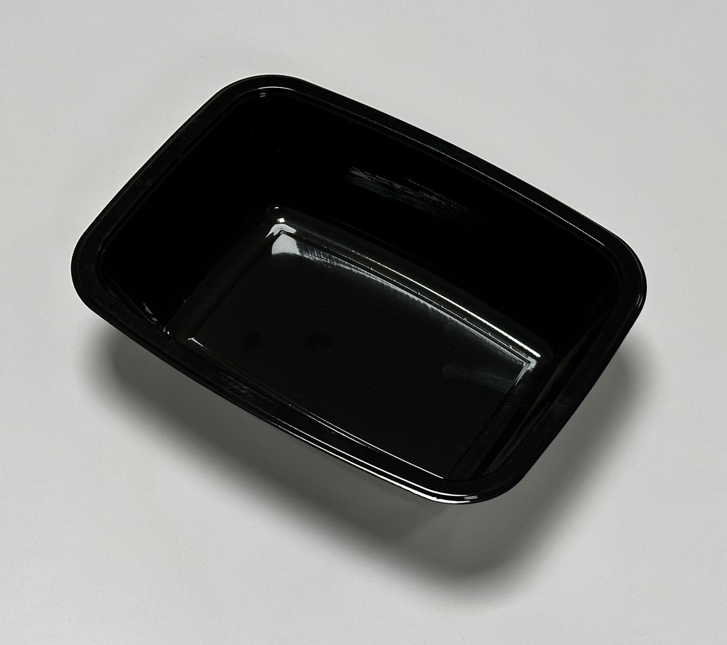 APET Siegelschale, 1-teilig, 227 x 177 x 50 mm, 0,66l, schwarz und transparent, 1-0706, 500 Stück