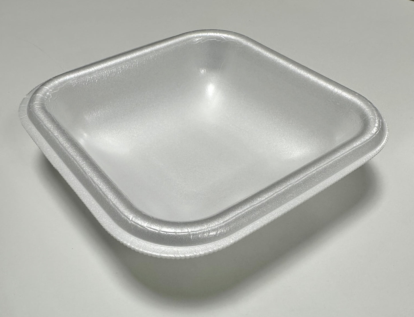 Thermo (ISO) menu tray made of polystyrene foam (XPS), laminated, undivided white, 740ml, 1-0740 / 1781, 400 pieces