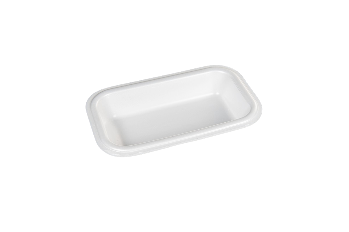 Thermo (ISO) Siegelschale aus Polystyrol-Schaum (XPS), laminiert, weiß, 1-teilig, 1-0835 / 608, 800 Stück