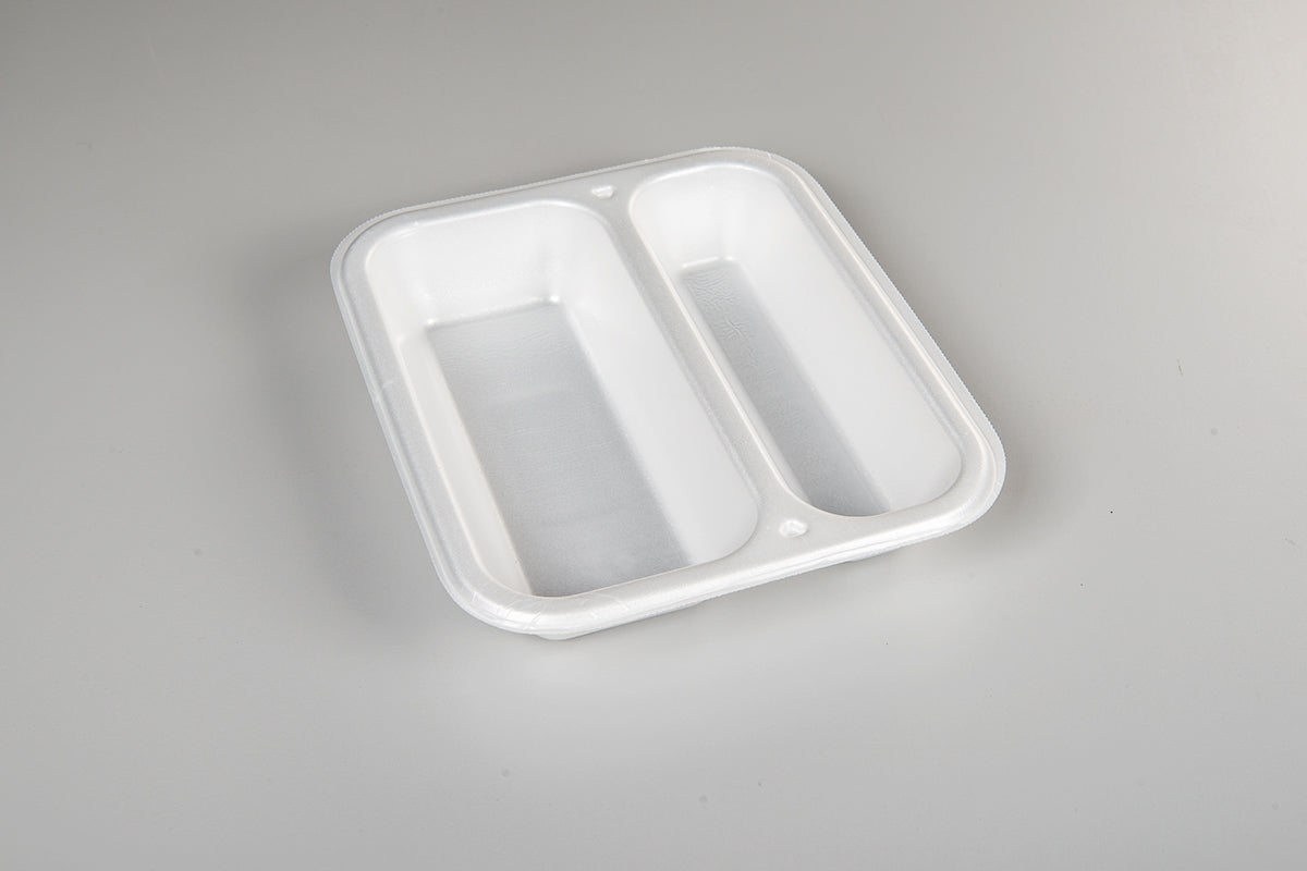 Thermo (ISO) Siegelschale aus Polystyrol-Schaum (XPS), laminiert, weiß, 2-teilig, 2-1060 / 605, 500 Stück