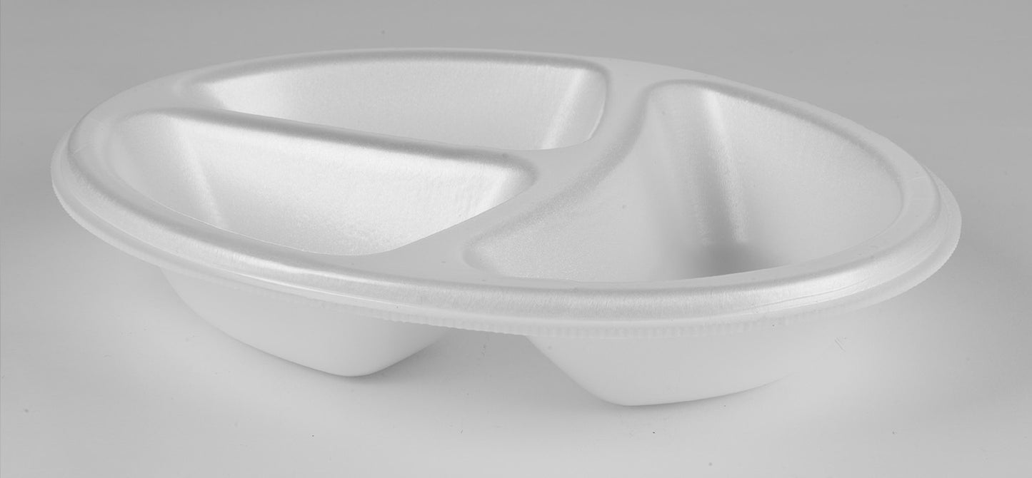 Thermo (ISO) Siegelschale „Smiley“ aus Polystyrol-Schaum (XPS), oval, laminiert, schwarz und weiß, 3-teilig, 700 Stück