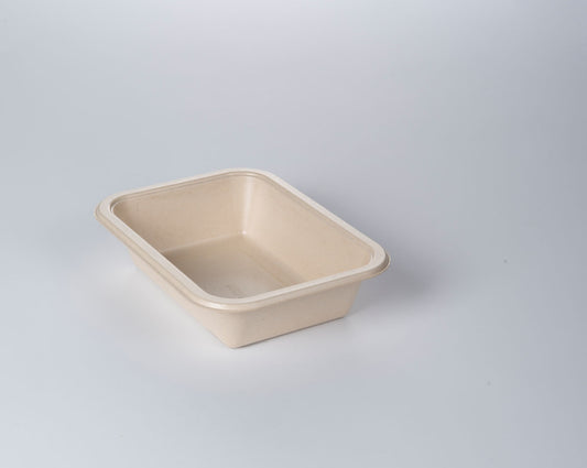 PulpPro organic sealing bowl made of bagasse / sugar cane fibers, laminated, natural, 1-piece, P1-0518, 400 pieces