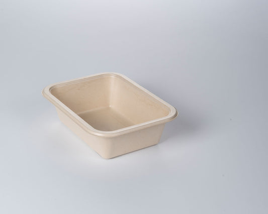 PulpPro organic sealing bowl made of bagasse / sugarcane fibers, laminated, natural, 1-piece, P1-0648, 400 pieces