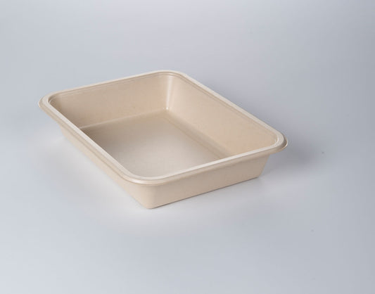 PulpPro organic sealing bowl made of bagasse / sugarcane fibers, laminated, natural, 1-piece, P1-1080 / 614, 200 pieces