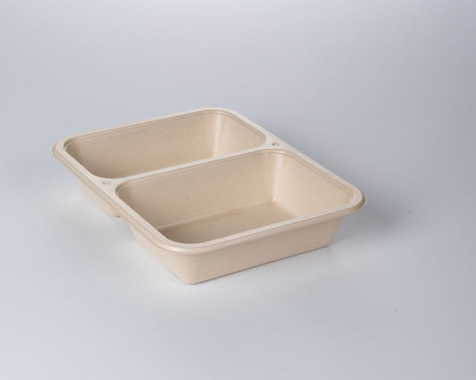 PulpPro organic sealing bowl made of bagasse / sugar cane fibers, laminated, natural, 2-part, P2-0888 / 622, 200 pieces