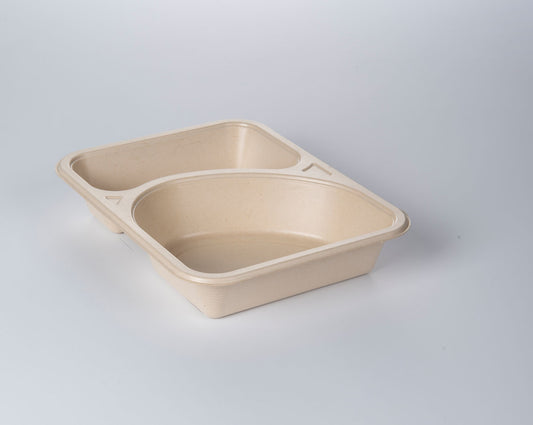 PulpPro organic sealing bowl made of bagasse / sugar cane fibers, laminated, natural, 2-part, P2-0930 / 616, 200 pieces