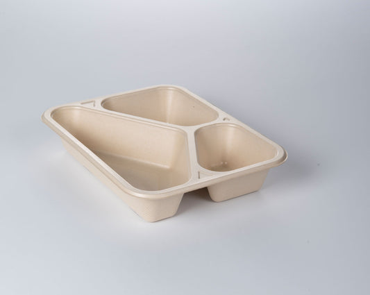 PulpPro organic sealing bowl made of bagasse / sugarcane fibers, laminated, natural, 3-part, P3-0725, 200 pieces