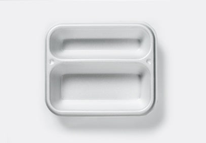 Thermo (ISO) Siegelschale aus Polystyrol-Schaum (XPS), laminiert, weiß, 2-teilig, 2-1060 / 605, 500 Stück