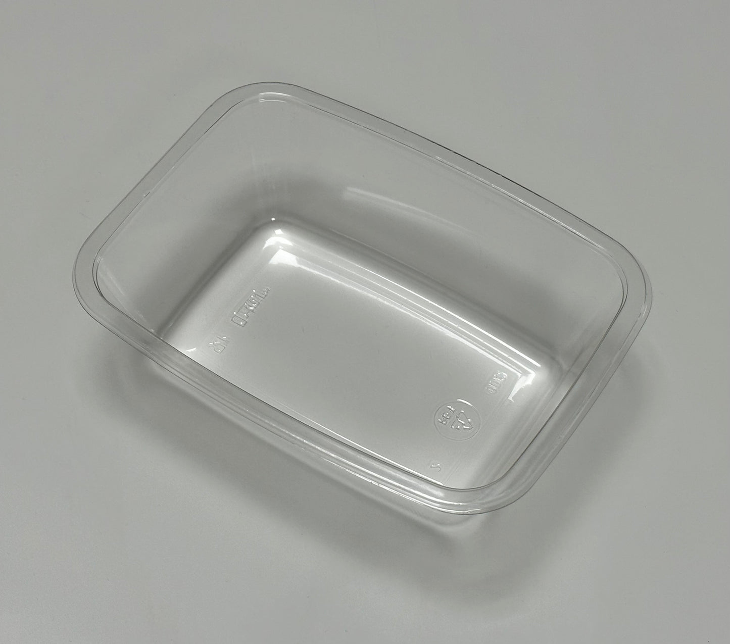 APET Siegelschale, 1-teilig, 227 x 177 x 50 mm, 0,66l, schwarz und transparent, 1-0706, 500 Stück