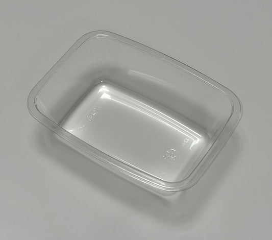 APET sealing bowl, 1 piece, 227 x 177 x 50 mm, 0.66l, black and transparent, 1-0706, 500 pieces