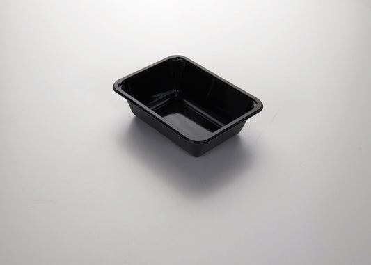 CPET sealing tray, black and white, 1 piece, 171 x 127 x 50 mm, 1-0707, 360 pieces
