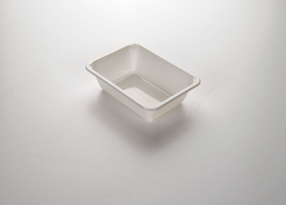 CPET sealing tray, black and white, 1 piece, 171 x 127 x 50 mm, 1-0707, 360 pieces