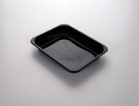 CPET 密封托盘，黑色和白色，1 件，226 x 177 x 36 毫米，1-0861，420 件