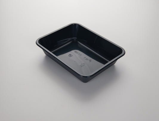 CPET sealing tray made of 30% recycled PET, gray, 1 piece, 171 x 127 x 50 mm, 1-1191, 310 pieces