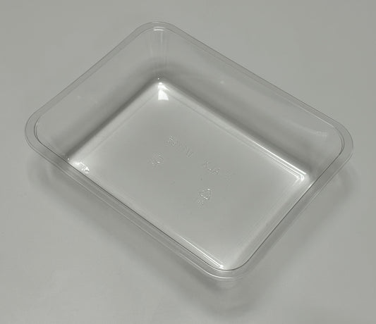 APET Siegelschale, 1-teilig, 227 x 177 x 50 mm, 1,4l, schwarz und transparent, 1-1196, 400 Stück