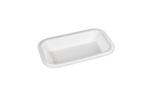 Thermo (ISO) sealing tray made of polystyrene foam (XPS), laminated, white, 1-piece, 1-0835 / 608, 800 pieces