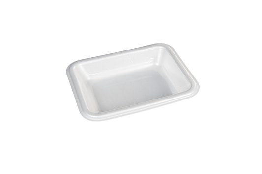 Thermo (ISO) sealing tray made of polystyrene foam (XPS), laminated, white, 1-piece, 1-1080 / 614, 800 pieces