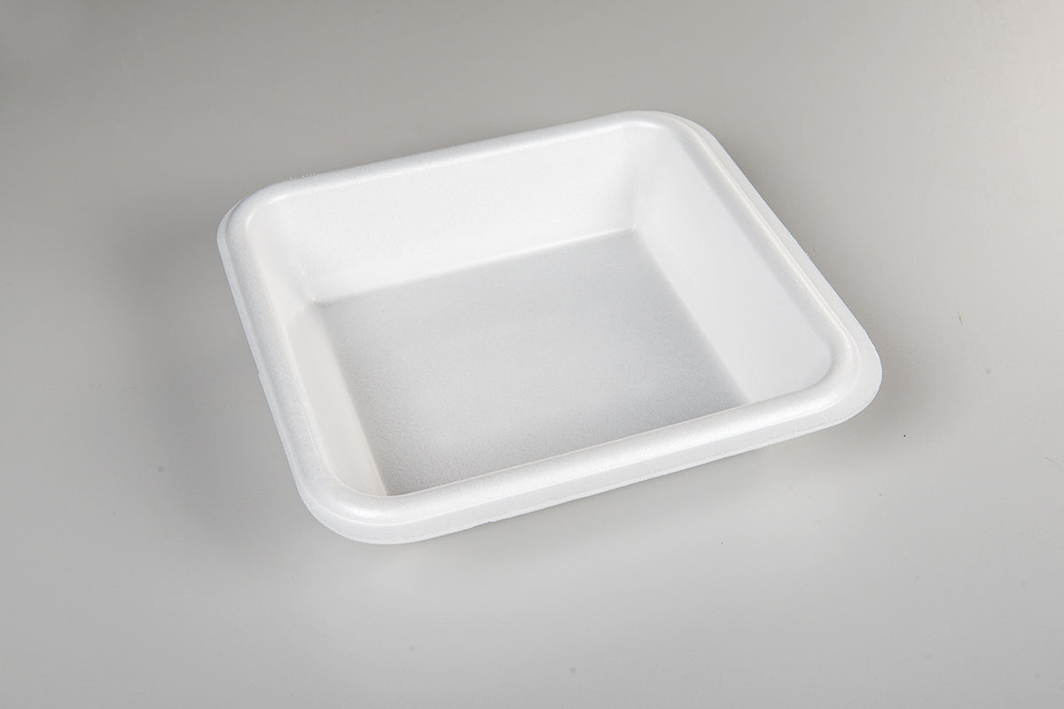 Thermo (ISO) sealing tray made of polystyrene foam (XPS), laminated, white, 1-piece, 1-2250 / 601 (NEW: deep version), 500 pieces