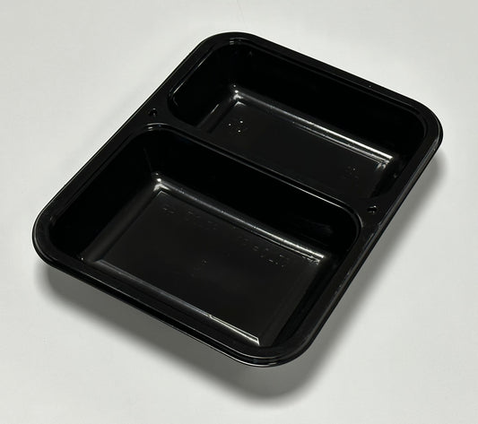 Reusable PP sealing tray, 2 parts, 229x178x33mm, black, 500 pieces