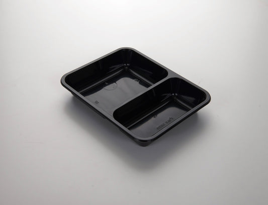 CPET sealing tray, black and white, 2 pieces, 227 x 177 x 35 mm, 2-0729, 340 pieces