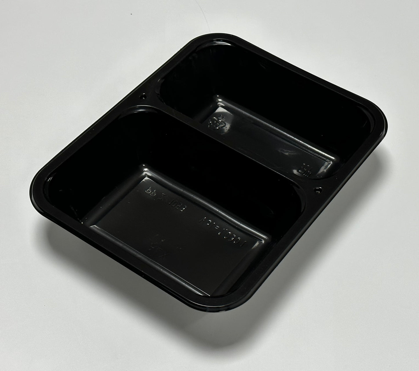可重复使用的 PP 密封碗，2 部分，229x178x33mm，1,030ml，黑色，500 件