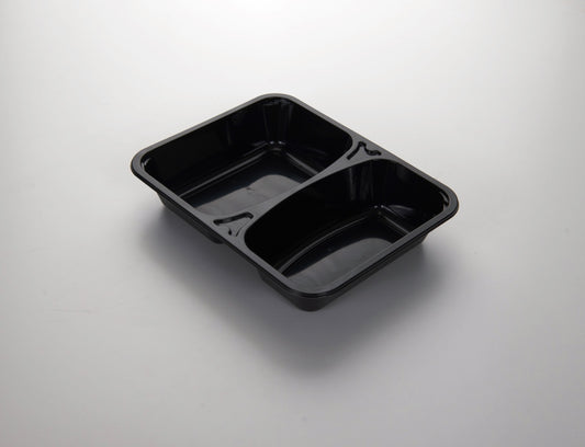 CPET sealing tray, black and white, 2 pieces, 227 x 177 x 43 mm, 2-1075, 320 pieces