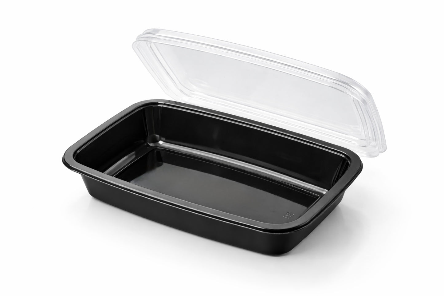 CPET sealing tray, black and white, 1 piece, 171 x 127 x 40 mm, 1-0424, 612 pieces