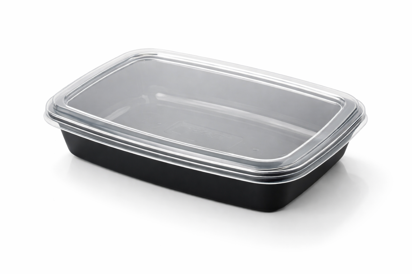 CPET sealing tray, black and white, 1 piece, 171 x 127 x 40 mm, 1-0424, 612 pieces