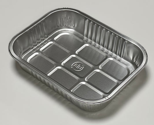 Aluminum sealing bowl, 1 piece, silver, 178 x 136 x 34 mm, A1-061, 540 pieces