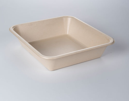PulpPro organic sealing bowl made of bagasse / sugar cane fibers, laminated, natural, 1-piece, P1-2250 / 601 (NEW: deep version), 200 pieces