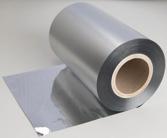 Silverline sealing film, peelable, silver, width: 245 mm | Length per roll: 400 m, 2 rolls per box