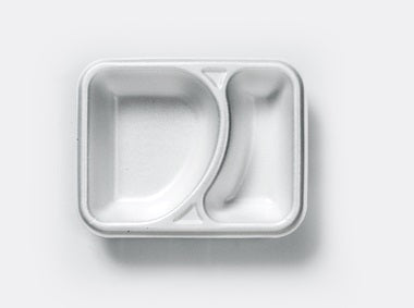 Thermo (ISO) Siegelschale aus Polystyrol-Schaum (XPS), laminiert, weiß, 2-teilig, 2-0930 / 616,  800 Stück